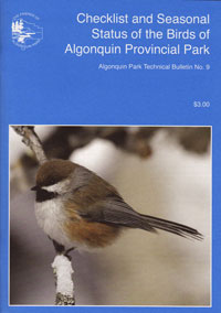 No. 09 - REVISED Checklist and Seasonal Status of the Birds of Algonquin Provincial Park