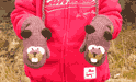 Barkley the Beaver Mittens
